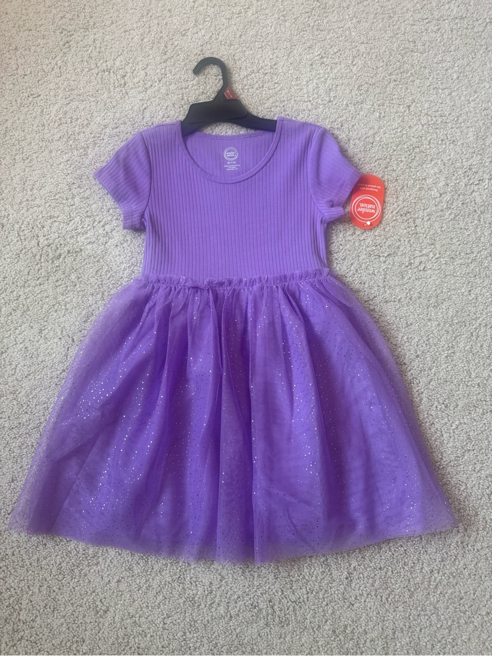 Purple Sparkle Tulle Kids Dress